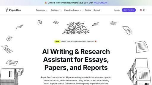 PaperGen - Asistente escritura académica genera documentos originales con citas automáticas - Logo