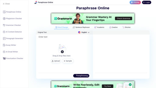 Paraphrase Online - Herramienta de paráfrasis online para reescribir textos y oraciones - Logo