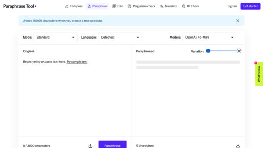 Paraphrase Tool - Herramienta de paráfrasis inteligente, soporte multilingüe para contenido original - Logo