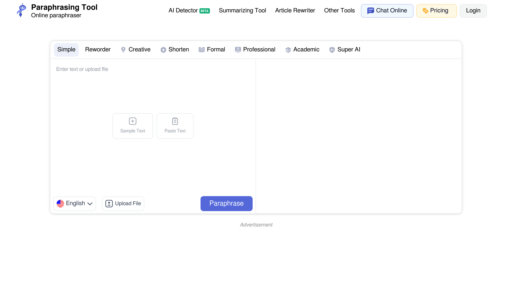 Paraphrasing.io - Herramienta de paráfrasis inteligente con revisión gramatical y detección de plagio - Logo
