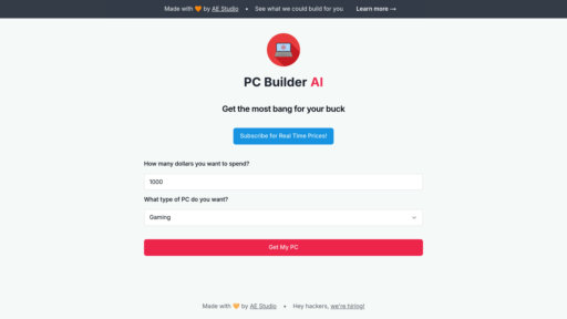 PC Builder AI - Constructor PC inteligente - Configuraciones hardware optimizadas para tu presupuesto - Logo