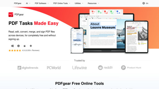 PDFgear - Éditeur PDF gratuit avec conversion intelligente, compatible multiplateforme - Logo