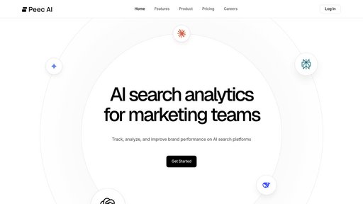 Peec AI - Seguimiento de marcas en plataformas IA - monitorea visibilidad y optimiza contenido - Logo