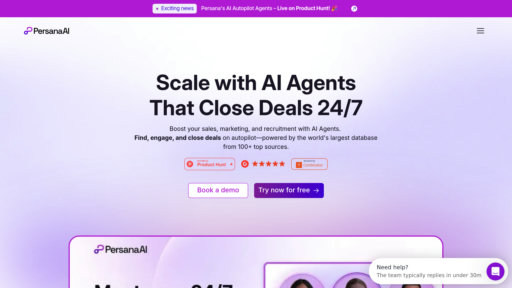 Persana AI - Plateforme d'automatisation commerciale pour prospection précise et engagement personnalisé - Logo