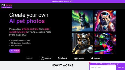 Pet Booth - Smart pet portrait generator creates artistic portraits in 30 minutes - Logo