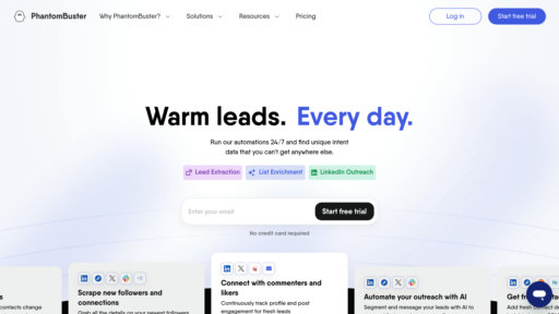 PhantomBuster - Plataforma sin código para extracción de datos y generación de leads