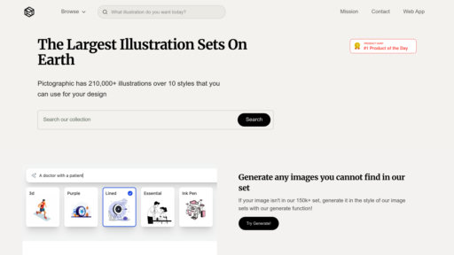 PictoGraphic - Smart illustration generator with vast graphics library for instant custom visuals - Logo