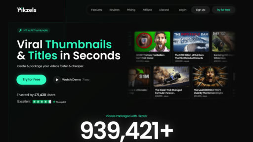 Pikzels - Génération automatique de miniatures et titres YouTube optimisés - Logo