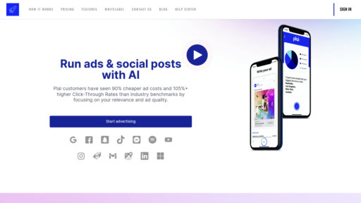 Plai.io - Plataforma publicitaria inteligente para equipos pequeños, optimización automática multicanal - Logo
