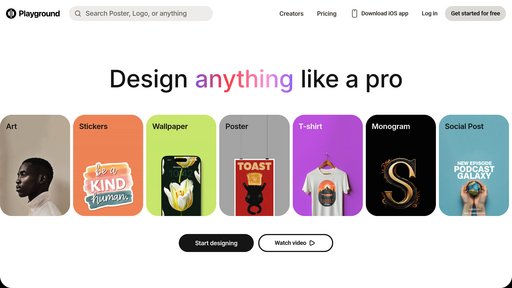 Playground AI - Creación de imágenes IA con plantillas inteligentes y edición colaborativa - Logo