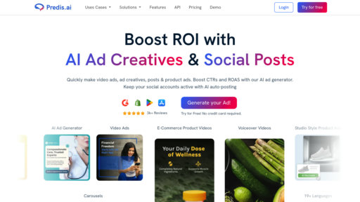 Predis AI - Gestion des médias sociaux avec création automatique de contenu et planification - Logo