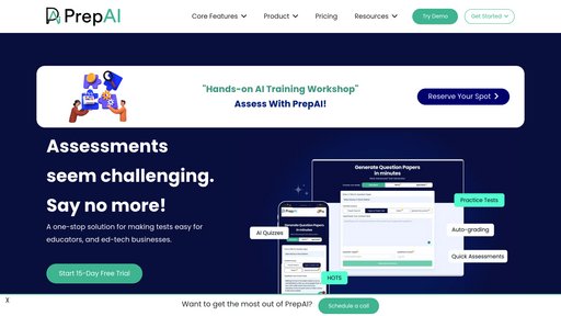 PrepAI - Générateur d'évaluations intelligent: création et correction automatiques - Logo