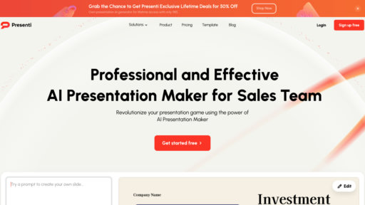 Presenti AI - Crea presentaciones profesionales al instante con diseño automático - Logo