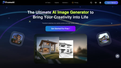 PromeAI - Plataforma de diseño inteligente para imágenes y modelado 3D - Logo