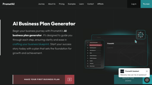 PrometAI - Intelligent business planning platform for professional business plans and financial valuations - Logo