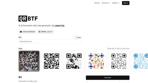 QRBTF - Generador de códigos QR inteligente con controles paramétricos para escaneo confiable - Logo