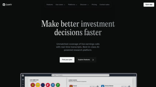 Quartr - Plataforma de investigación financiera con análisis en tiempo real de comunicados empresariales - Logo