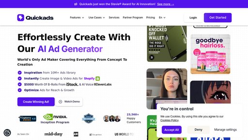 QuickAds - Creador de anuncios inteligente con análisis competitivo y publicación multiplataforma - Logo