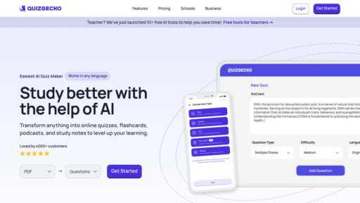 QuizGecko - Intelligent quiz generator - automatically transform content into interactive assessments - Logo