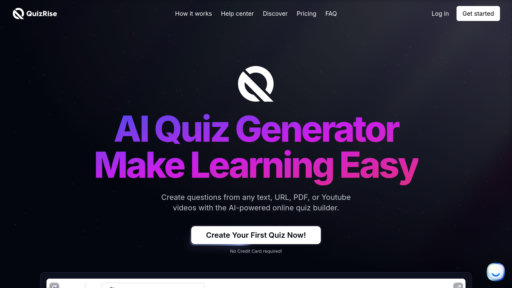 QuizRise - Crea cuestionarios interactivos y tarjetas de estudio desde cualquier contenido - Logo