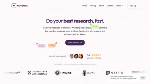 ReadWonders - Plataforma de investigación inteligente para análisis de literatura y colaboración - Logo