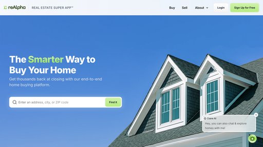 reAlpha - Plataforma inmobiliaria inteligente sin comisiones, gestión automatizada - Logo