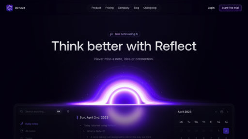 Reflect - Application de notes intelligente avec liens bidirectionnels et chiffrement intégral - Logo
