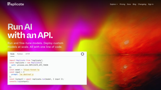 Replicate - Plataforma en la nube para modelos IA, ejecución de machine learning - Logo