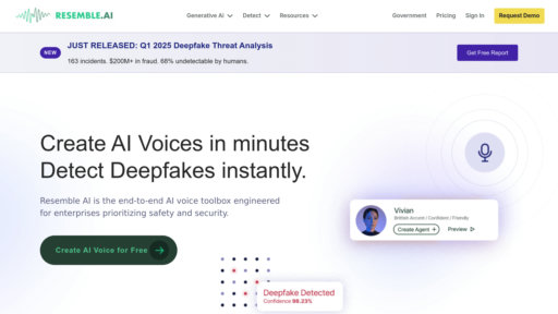 Resemble AI - Plataforma de voz inteligente, clonación rápida y modulación emocional - Logo