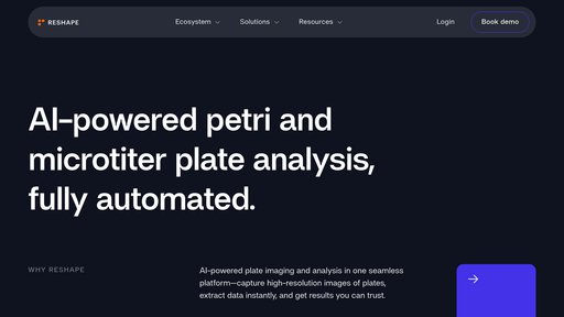 Reshape Biotech - Plataforma robótica automatizada con imagen inteligente y análisis en nube - Logo