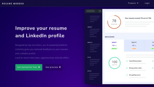ResumeWorded - Optimisation intelligente de CV et profils LinkedIn pour plus d'entretiens - Logo