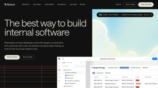 Retool - Plateforme low-code pour créer des applications métier et automatiser les processus