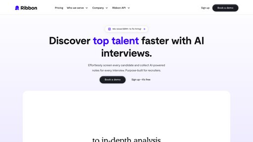Ribbon AI - Plataforma de reclutamiento vocal para entrevistas automatizadas y evaluación imparcial - Logo