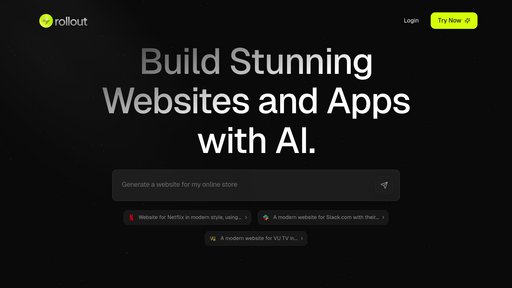 Rollout - Crea sitios web profesionales con diálogo inteligente y optimización SEO - Logo