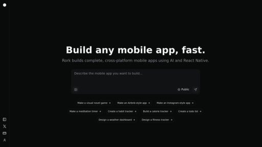 Rork - Create native mobile apps from text descriptions, no coding required - Logo