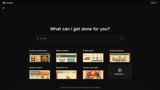 Runable - 智能自动化工具，自然语言控制跨平台任务 - Logo