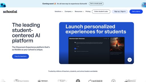 SchoolAI - Smart education platform with personalized learning and automated teaching - Logo