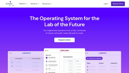 Scispot - Plataforma para laboratorios biotech con gestión datos y automatización - Logo