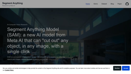 Segment Anything Model (SAM) - Outil intelligent de segmentation d'images pour détection précise d'objets - Logo