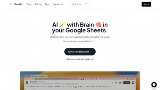 SheetAI - SheetAI: Smart Google Sheets plugin for automatic content and data analysis - Logo