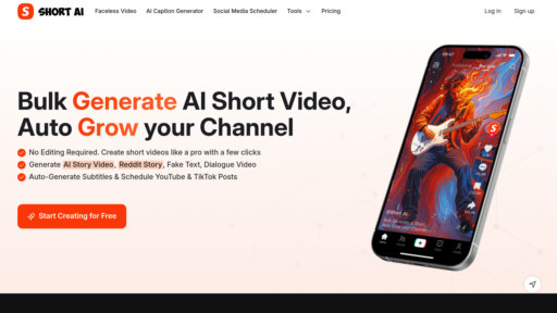 Short AI - Plateforme de création vidéo courte, génère et programme automatiquement - Logo