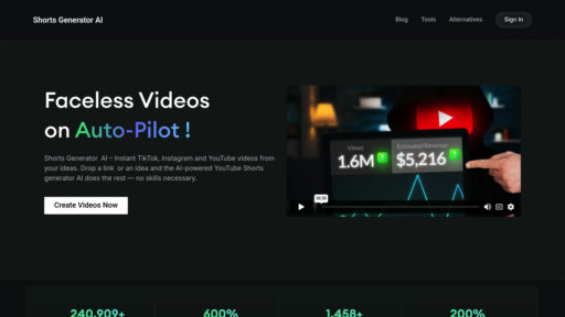 Shorts Generator AI - Extrait automatiquement les meilleurs moments et crée des clips courts - Logo