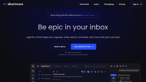 Shortwave - Plataforma de correo inteligente con organización automática y colaboración en equipo - Logo