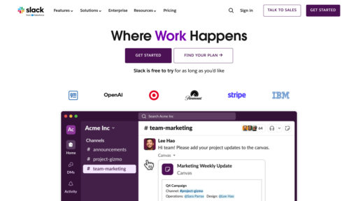 Slack - Plataforma colaborativa inteligente con mensajería y automatización - Logo