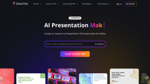 SlidesPilot - AI presentation maker: Convert documents to professional PowerPoint slides - Logo