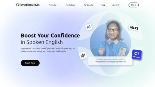 SmallTalk2Me - Entrenador de inglés inteligente con evaluación inmediata y práctica IELTS - Logo