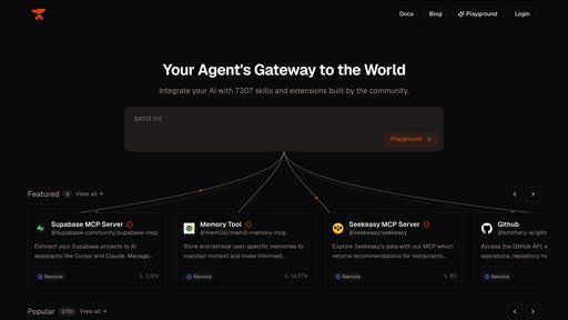 Smithery AI - Gestión servidores MCP con 7300+ herramientas para apps inteligentes - Logo