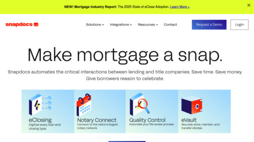 Snapdocs - Digital mortgage closing platform with automated processing and secure document management - Logo