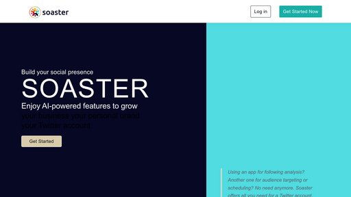 Soaster - Herramienta inteligente para gestionar múltiples cuentas de Twitter y programar contenido - Logo