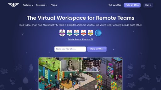 SoWork - Plataforma de oficina virtual con herramientas de reunión y colaboración - Logo